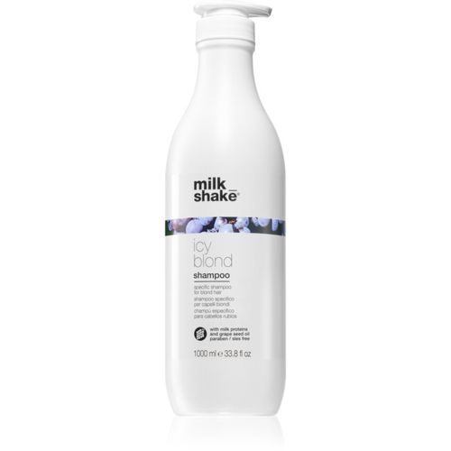 Icy Blond Shampoo champú para neutralizar el tono amarillo para cabello rubio 1000 ml - milk_shake® - Modalova