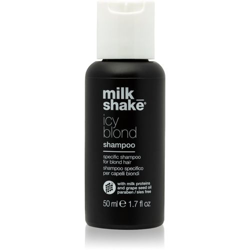 Icy Blond Shampoo champú para neutralizar el tono amarillo para cabello rubio 50 ml - milk_shake® - Modalova