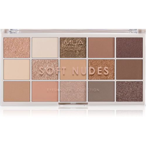 Professional 15 Shade Palette palette di ombretti colore Soft Nudes 12 g - MUA Makeup Academy - Modalova