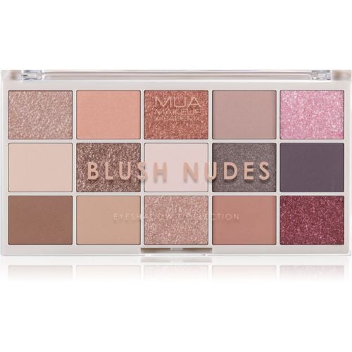 Professional 15 Shade Palette paleta de sombras de ojos tono Blush Nudes 12 g - MUA Makeup Academy - Modalova