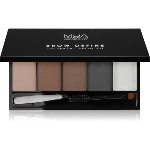 Brow Define Palette mit pudrigen Augenbrauenschatten mit einem Applikator 1 St - MUA Makeup Academy - Modalova