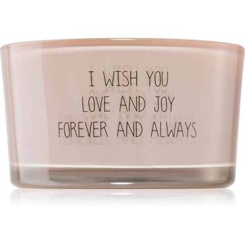 Candle With Crystal I Wish You Love And Joy Forever And Always vela perfumada 11x6 cm - My Flame - Modalova