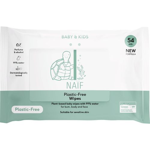 Baby & Kids Plastic Free Wipes toallitas húmedas para bebé lactante 54 ud - Naif - Modalova