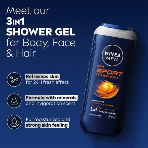 MEN Sport gel de ducha para hombre formato ahorro - Nivea - Modalova