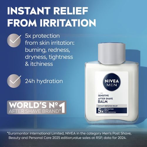 MEN Sensitive bálsamo after shave para hombre 100 ml - Nivea - Modalova