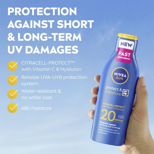 SUN Protect & Moisture loción bronceadora SPF 20 200 ml - Nivea - Modalova