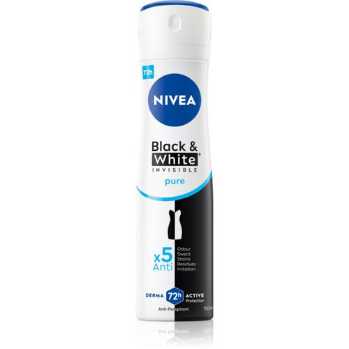 Invisible Black & White Pure deodorante antitraspirante contro macchie bianche e gialle 150 ml - Nivea - Modalova