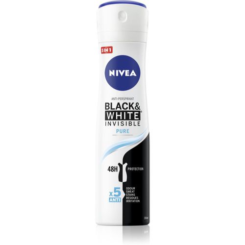 Invisible Black & White Pure Antitranspirant-Deo gegen weiße und gelbe Flecken 150 ml - Nivea - Modalova