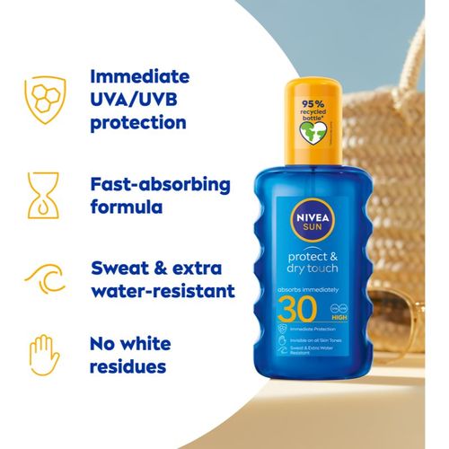 SUN Protect & Dry Touch spray solar invisible SPF 30 200 ml - Nivea - Modalova