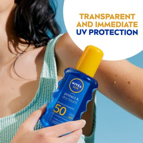 SUN Protect & Dry Touch spray solar invisible SPF 50 200 ml - Nivea - Modalova