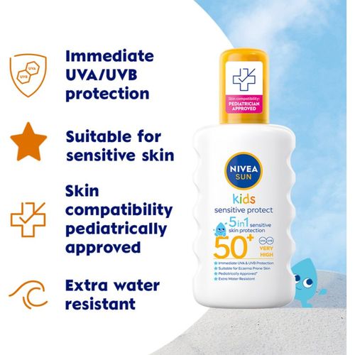 Sun Kids spray solar para niños SPF 50+ 200 ml - Nivea - Modalova