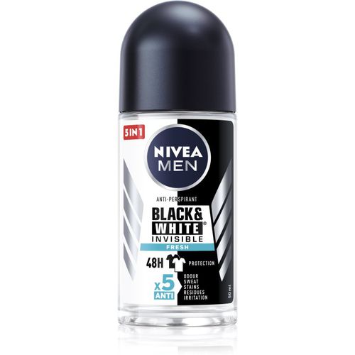 Men Invisible Black & White antitraspirante roll-on per uomo 50 ml - Nivea - Modalova