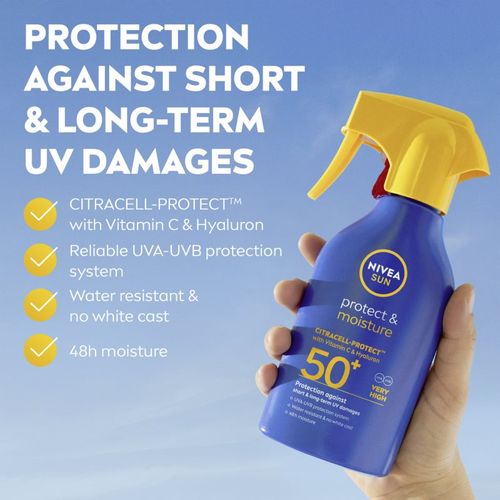SUN Protect & Moisture spray bronceador hidratante SPF 50+ 250 ml - Nivea - Modalova