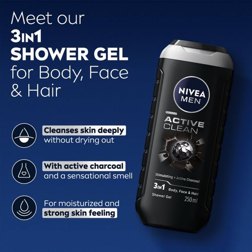 MEN Active Clean gel de ducha para hombre 887 ml - Nivea - Modalova