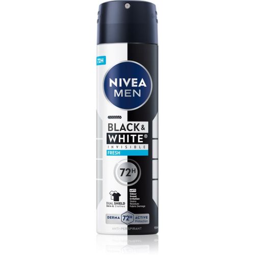 Men Invisible Black & White antitranspirante en spray Fresh 150 ml - Nivea - Modalova