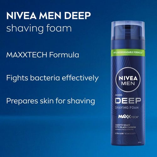MEN Deep espuma de afeitar para hombre 200 ml - Nivea - Modalova