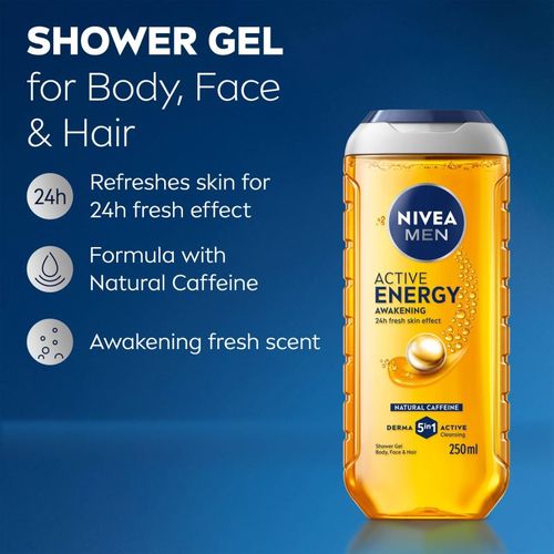 Men Active Energy gel de ducha para hombre 250 ml - Nivea - Modalova