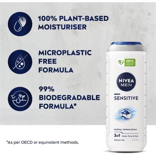 MEN Sensitive gel de ducha para cabello y cuerpo formato ahorro - Nivea - Modalova