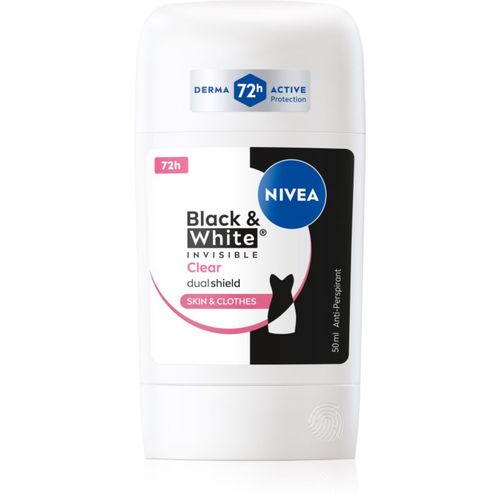 Black & White Invisible Clear antitranspirante en barra 50 ml - Nivea - Modalova