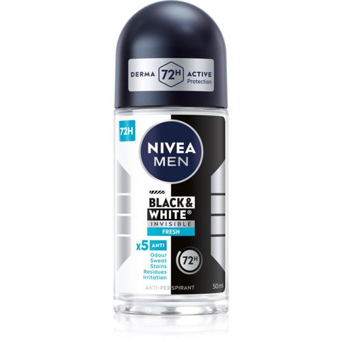 Men Invisible Black & White antitranspirante con bola para hombre 50 ml - Nivea - Modalova