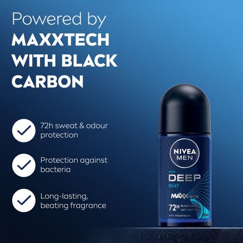 MEN Deep Beat antitranspirante con bola 72h para hombre 50 ml - Nivea - Modalova