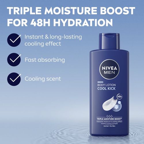MEN Cool Kick leche corporal hidratante 400 ml - Nivea - Modalova