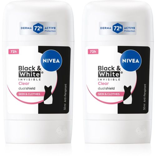 Black & White Invisible Clear antitranspirante en barra formato ahorro - Nivea - Modalova