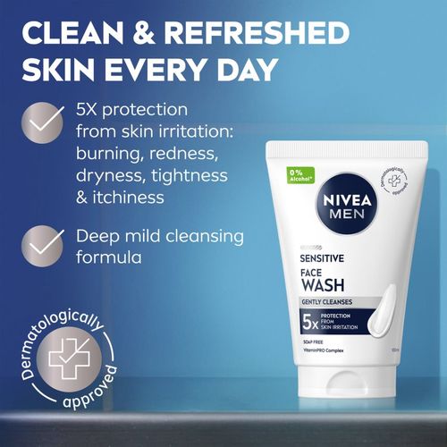 Men Sensitive gel limpiador para hombre 100 ml - Nivea - Modalova