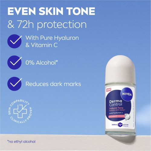 Derma Control Natural Tone antitranspirante con bola de manchas profundas 50 ml - Nivea - Modalova