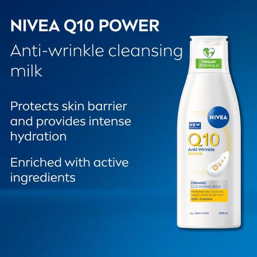 Q10 Power leche limpiadora para rostro antiarrugas 200 ml - Nivea - Modalova