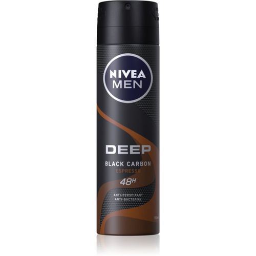 Men Deep antitranspirante en spray para hombre Black Carbon Espresso 150 ml - Nivea - Modalova