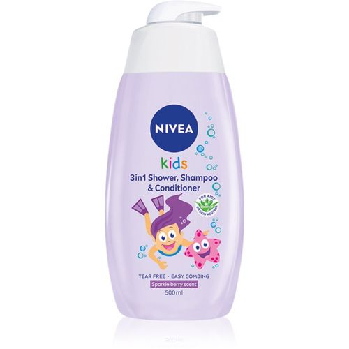 Kids Sparkle Berry Gel y champú suaves para niños 3 en 1 500 ml - Nivea - Modalova