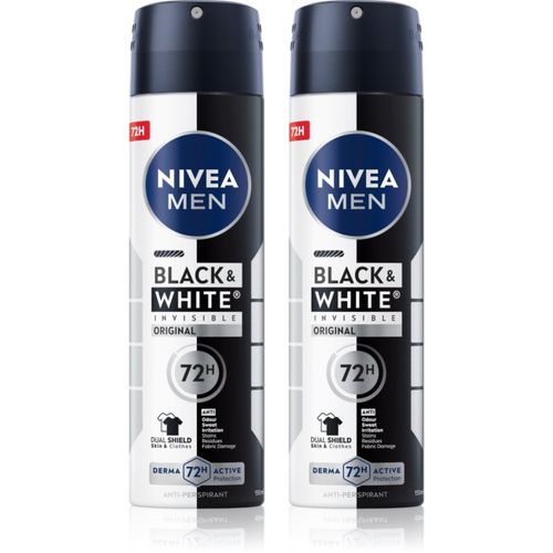 MEN Black & White Invisible Original antitranspirante en spray formato ahorro - Nivea - Modalova