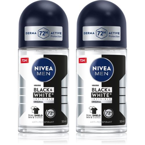 MEN Black & White Invisible Original antitranspirante con bola formato ahorro - Nivea - Modalova