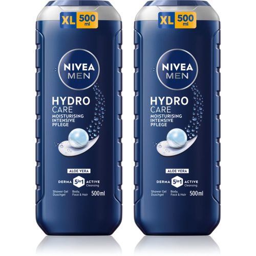 MEN Hydrocare gel de ducha para rostro, cuerpo y cabello formato ahorro 2 x 500 ml - Nivea - Modalova
