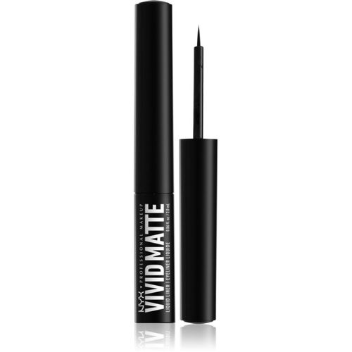 Vivid Matte delineador líquido con efecto mate tono Black 2 ml - NYX Professional Makeup - Modalova