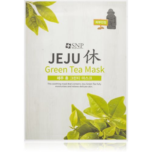 Jeju Green Tea mascarilla hidratante en forma de hoja con efectos calmantes 22 ml - SNP - Modalova