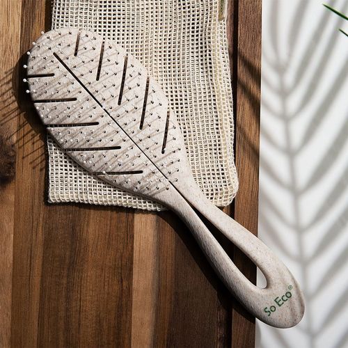 Biodegradable Detangling Leaf Brush cepillo compostable sobre el cabello mojado 1 ud - So Eco - Modalova