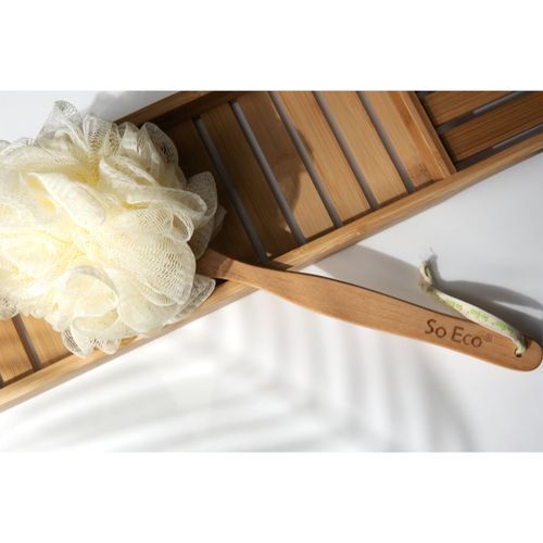Long Handle Shower Pouf esponja de baño para el cuerpo con mango largo 1 ud - So Eco - Modalova