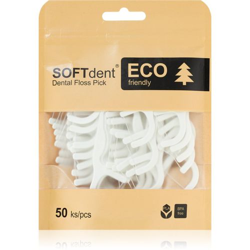 ECO Dental Floss Pick Zahnstocher mit Zahnseide 50 St - SOFTdent - Modalova