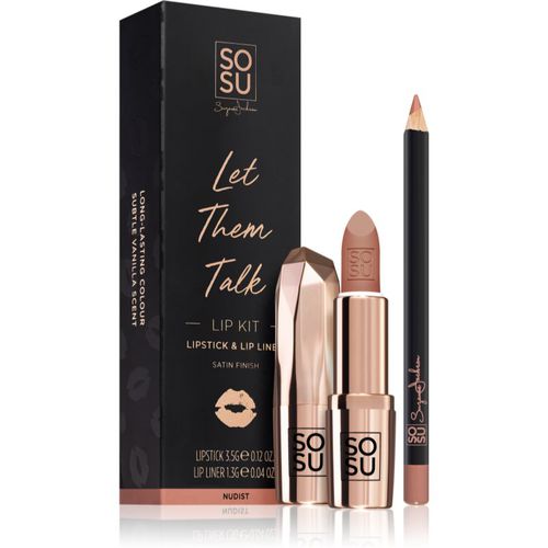 Let Them Talk Lip Kit kit per labbra Nudist colore - SOSU Cosmetics - Modalova