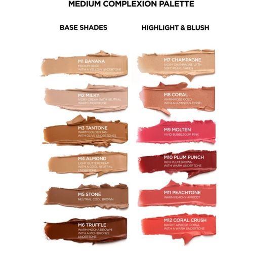 Complete Canvas Complexion Palette paleta multiusos para el rostro tono Medium 26.4 g - SOSU Cosmetics - Modalova