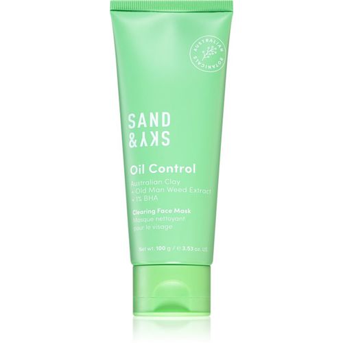 Oil Control Clearing Face Mask maschera normalizzante detergente in profondità per pelli grasse e problematiche 100 g - Sand & Sky - Modalova