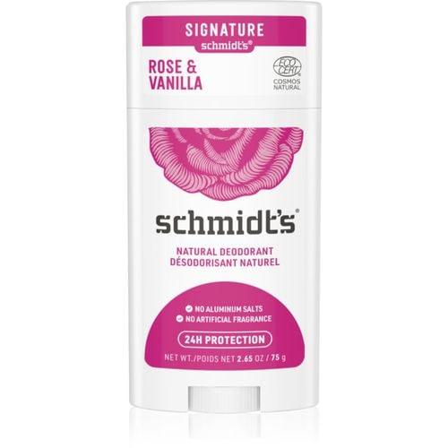 Rose + Vanilla desodorante en barra sin sales de aluminio 75 g - Schmidt's - Modalova