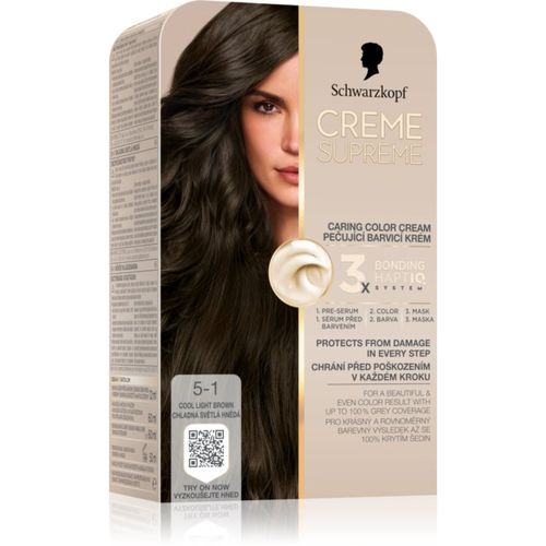 Creme Supreme tinte permanente para cabello tono 5-1 Cool Light Brown 60 ml - Schwarzkopf - Modalova