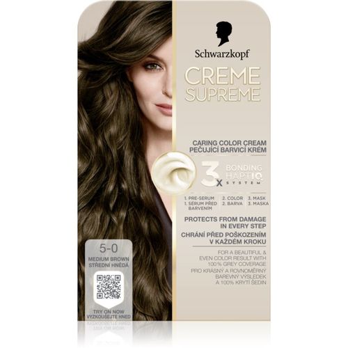 Creme Supreme tinte permanente para cabello tono 5-0 Medium Brown 60 ml - Schwarzkopf - Modalova
