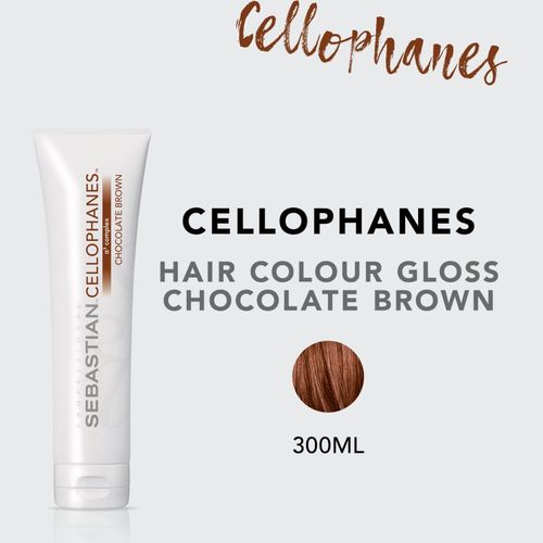 Cellophanes Mascarilla para devolver el brillo al cabello teñido tono Choco Brown 300 ml - Sebastian Professional - Modalova