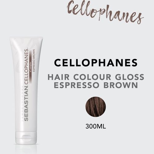Cellophanes Mascarilla para devolver el brillo al cabello teñido tono Espresso Brown 300 ml - Sebastian Professional - Modalova