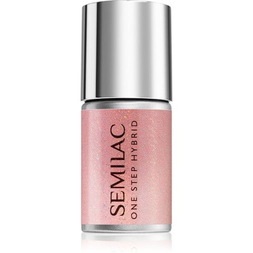 One Step Hybrid 3in1 esmalte de uñas en gel tono S258 Naked Glitter Peach 7 ml - Semilac - Modalova