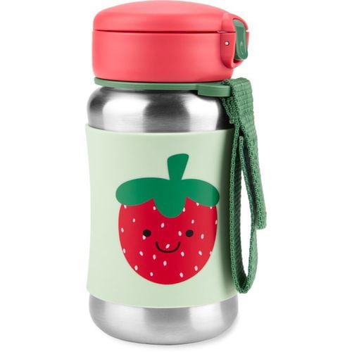 Spark Style Straw Bottle botella de acero inoxidable para agua con pajita Strawberry 12 m+ 350 ml - Skip Hop - Modalova